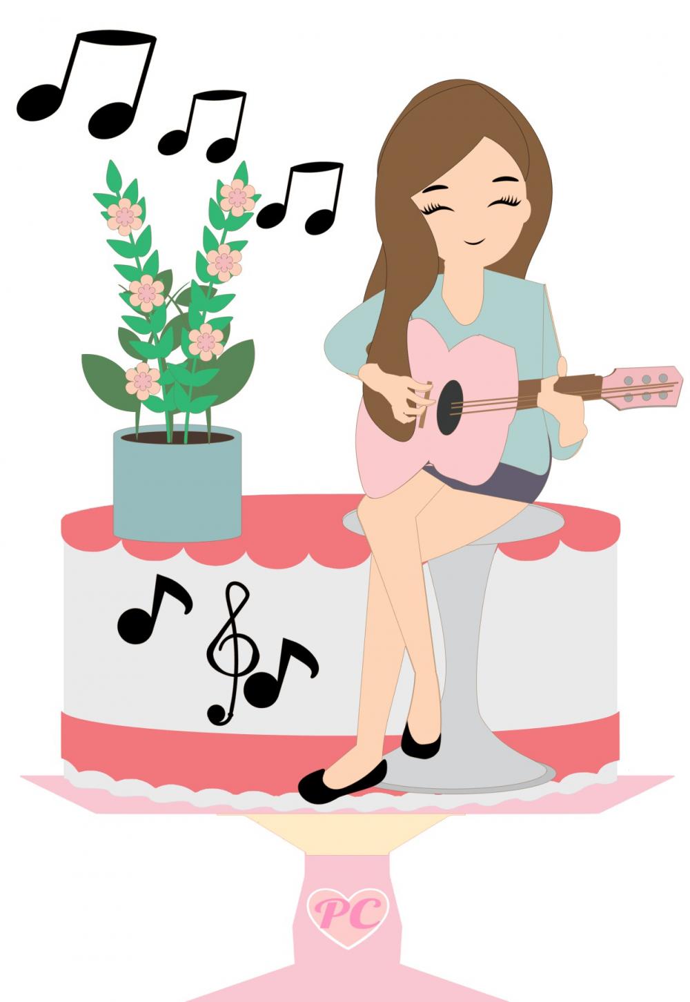 Arquivo de corte Topo de bolo Música