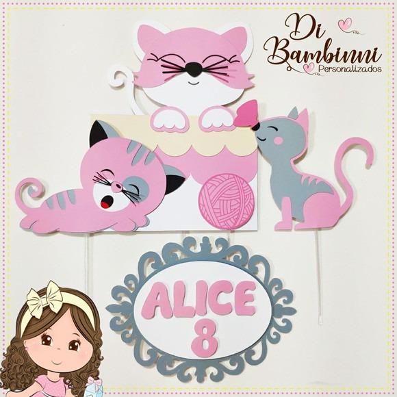 Arquivo de corte topo de bolo gatinho