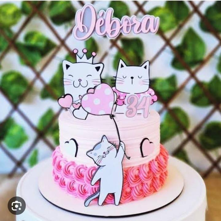 Arquivo de corte topo de bolo gatinho