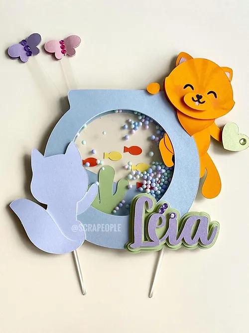 Arquivo de corte topo de bolo gatinho