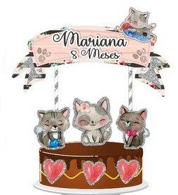 Arquivo de corte topo de bolo gatinho