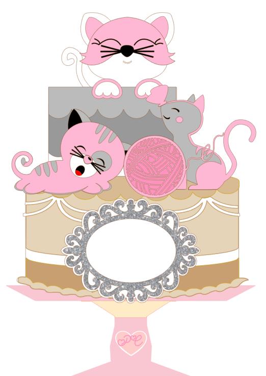 Arquivo de corte topo de bolo gatinho