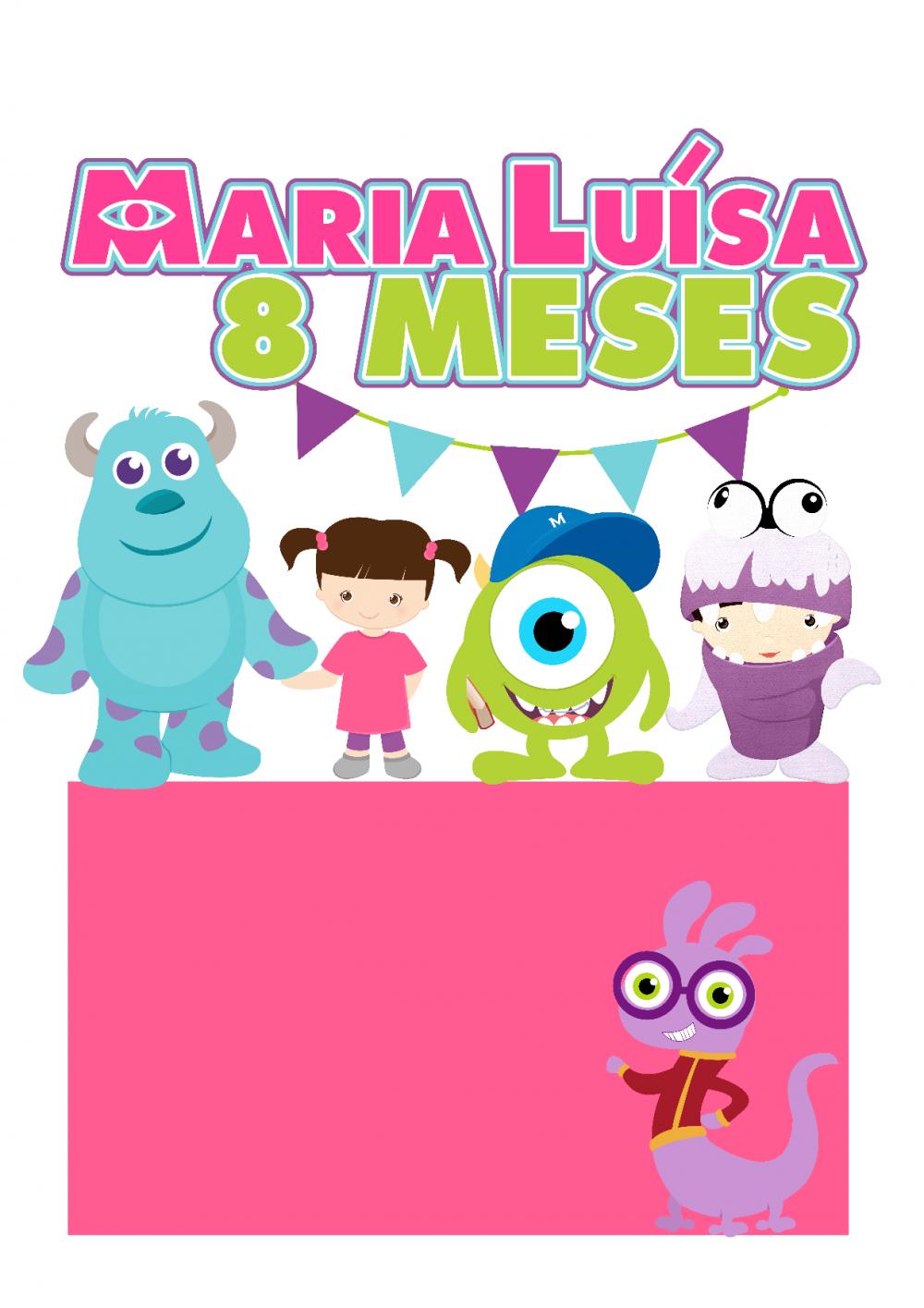 Arquivo de corte topo de bolo Monstros SA