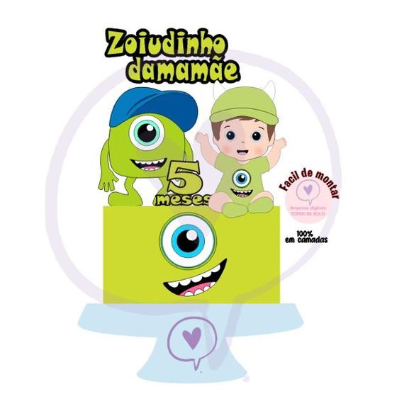 Arquivo de corte topo de bolo Monstros SA