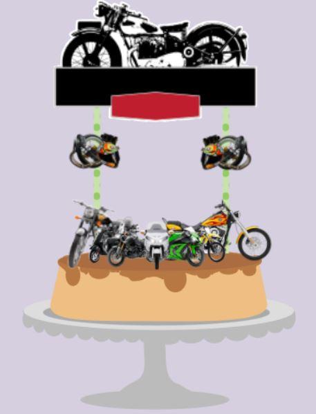 Arquivo de corte topo de bolo Moto