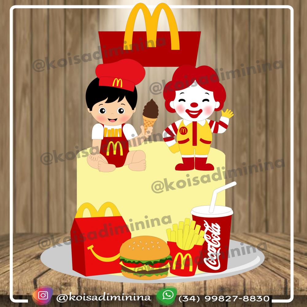 Arquivo de corte topo de bolo Mc Donalds