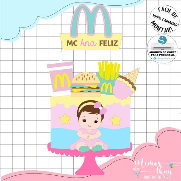 Arquivo de corte topo de bolo Mc Donalds