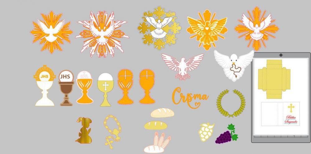 Arquivo de corte topo de bolo Espirito Santo