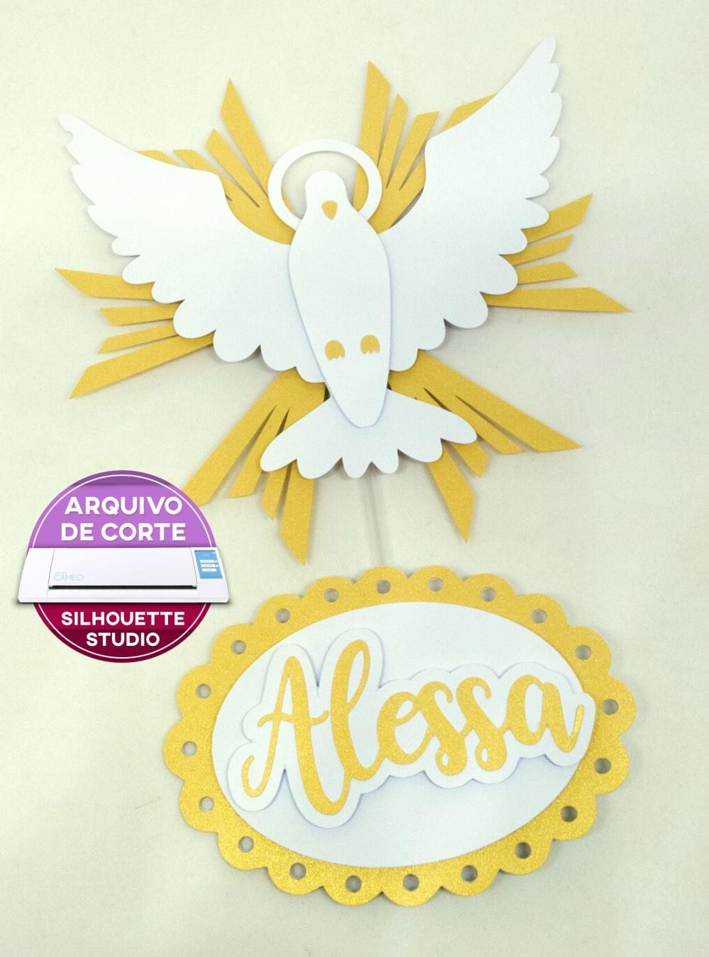 Arquivo de corte topo de bolo Espirito Santo