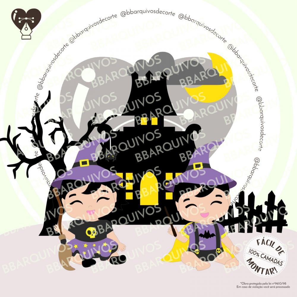 Arquivo de corte topo de bolo halloween