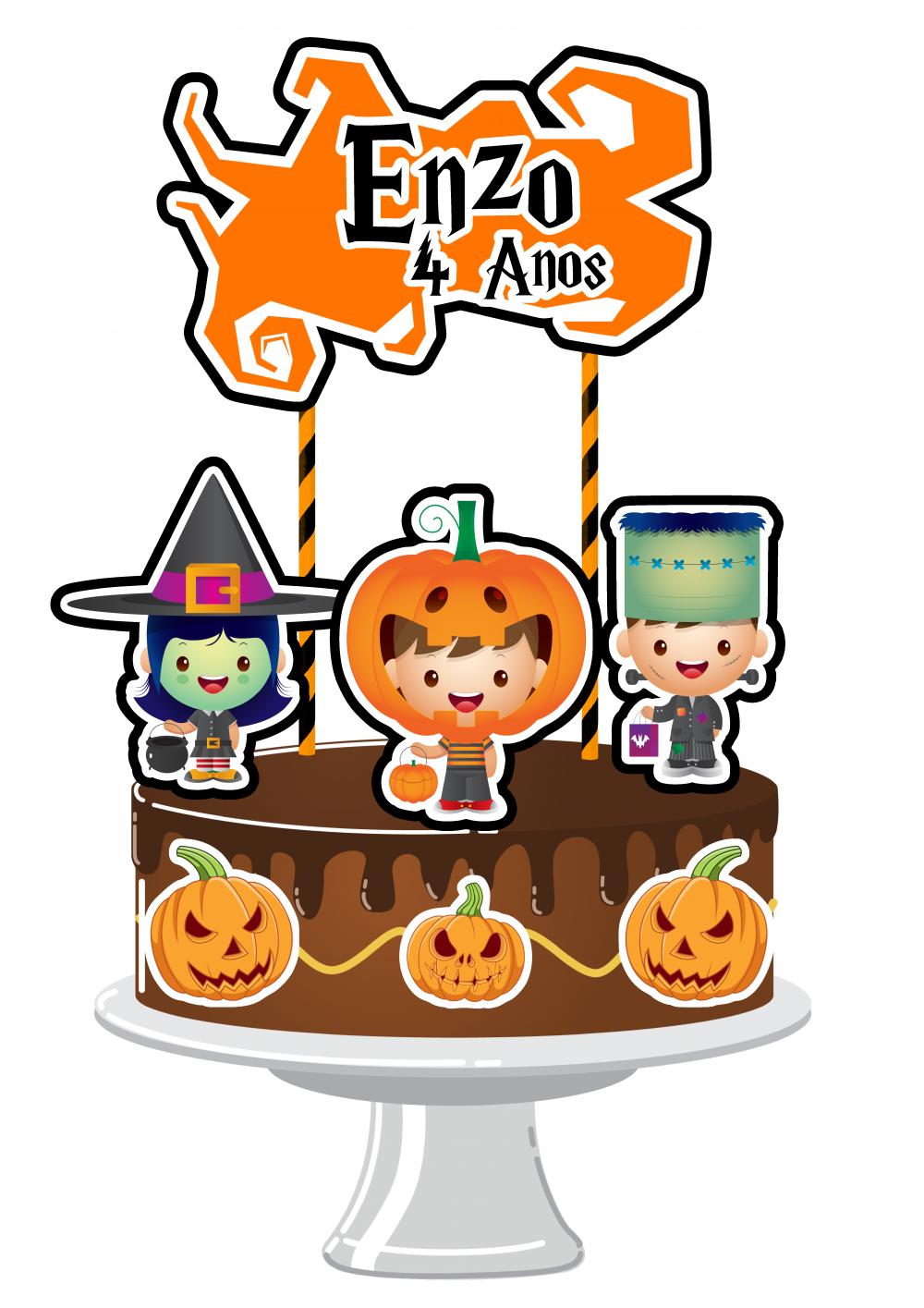 Arquivo de corte topo de bolo halloween