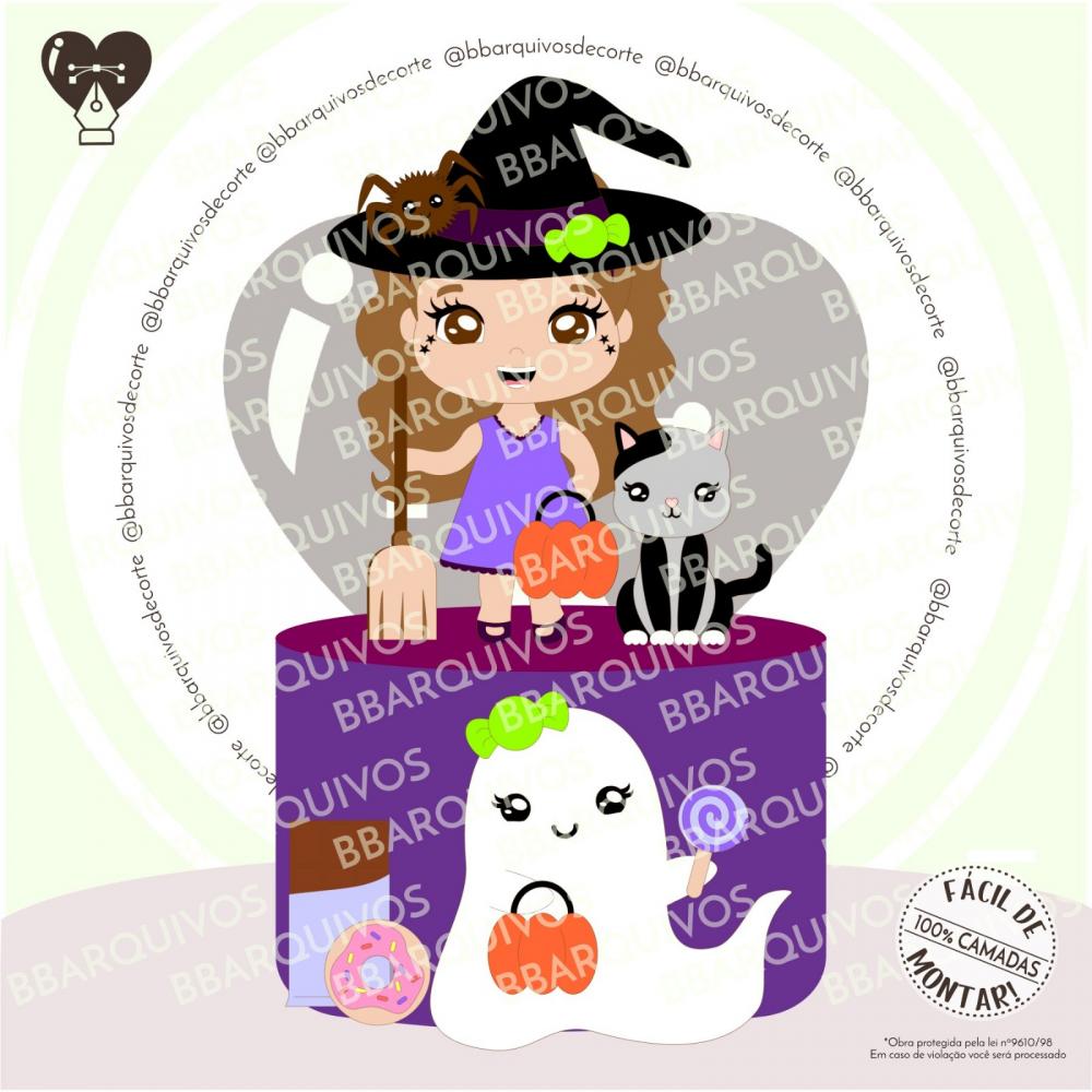 Arquivo de corte topo de bolo halloween