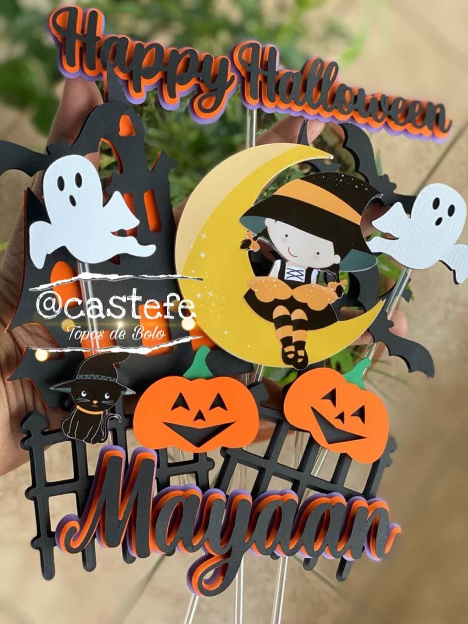 Arquivo de corte topo de bolo halloween