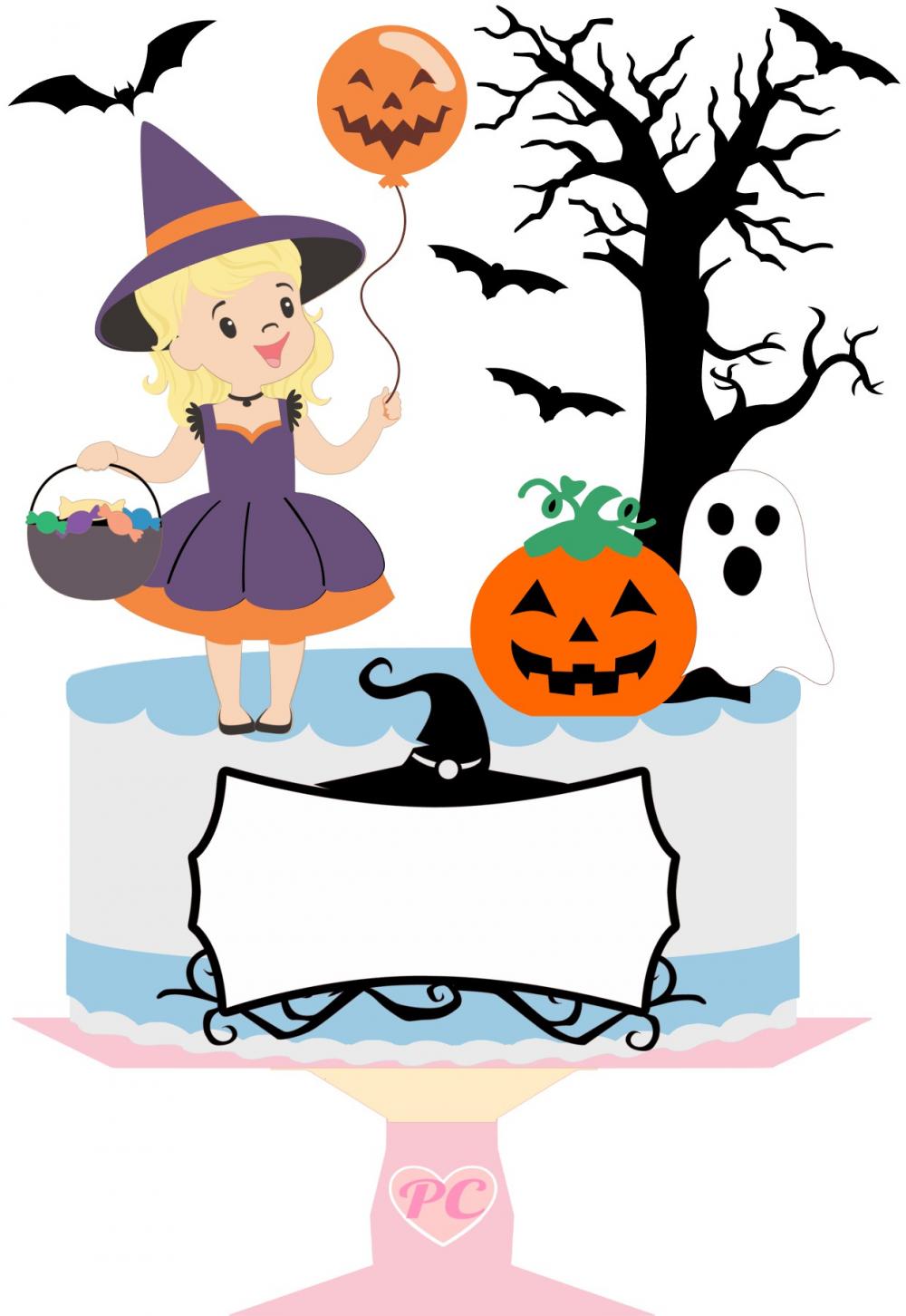 Arquivo de corte topo de bolo halloween