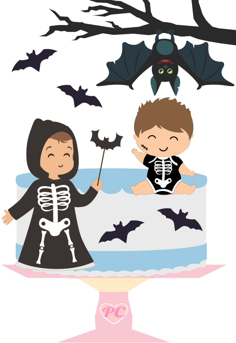 Arquivo de corte topo de bolo halloween