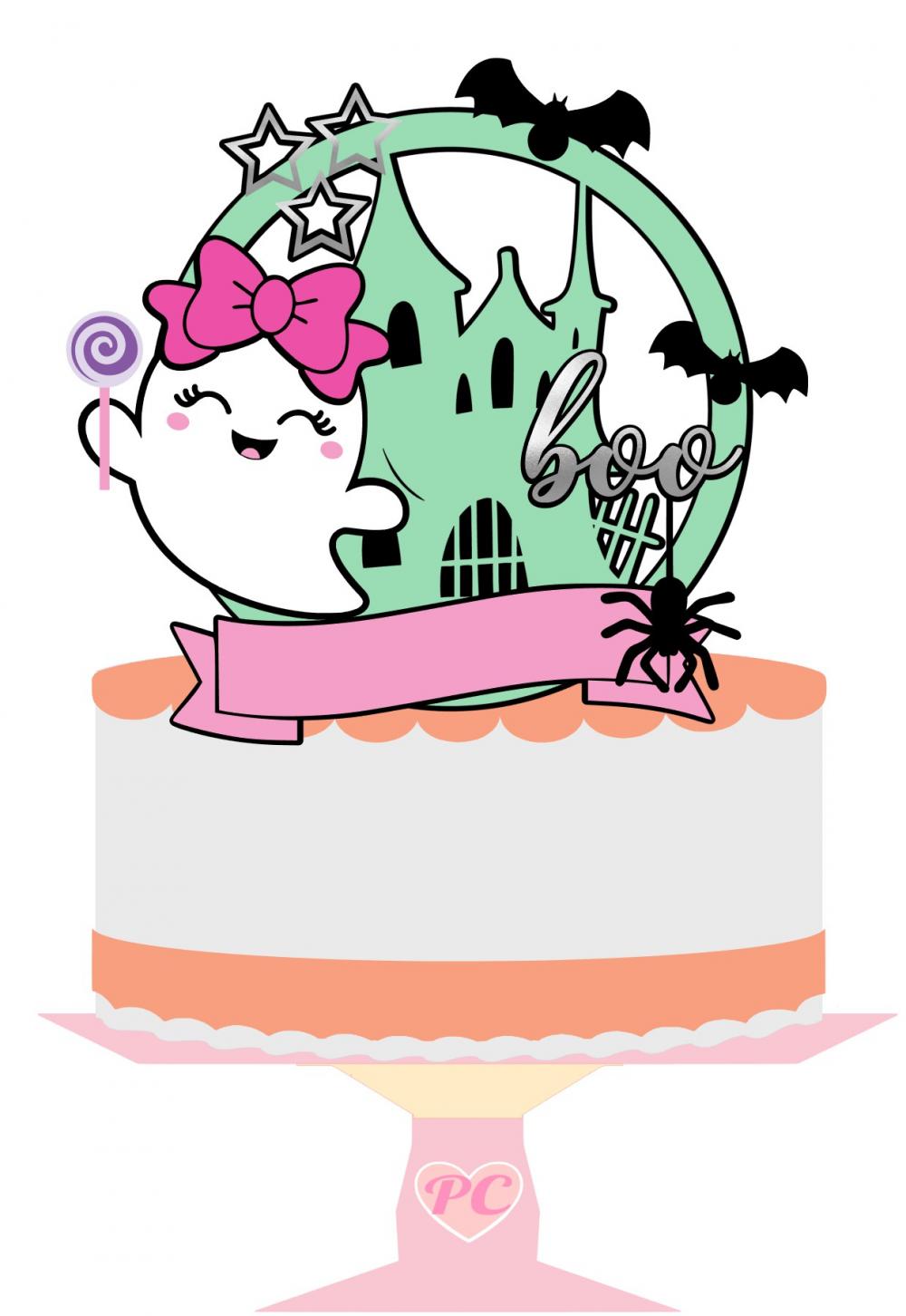 Arquivo de corte topo de bolo halloween