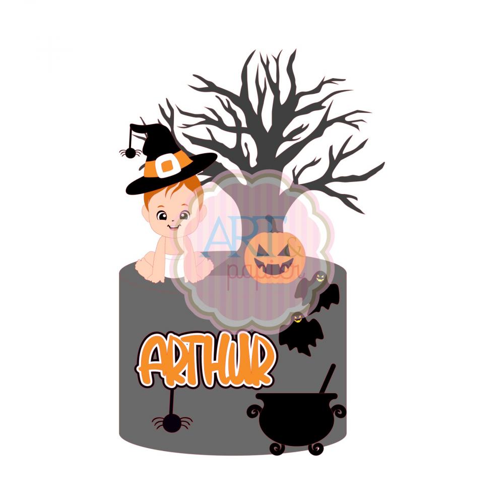 Arquivo de corte topo de bolo halloween