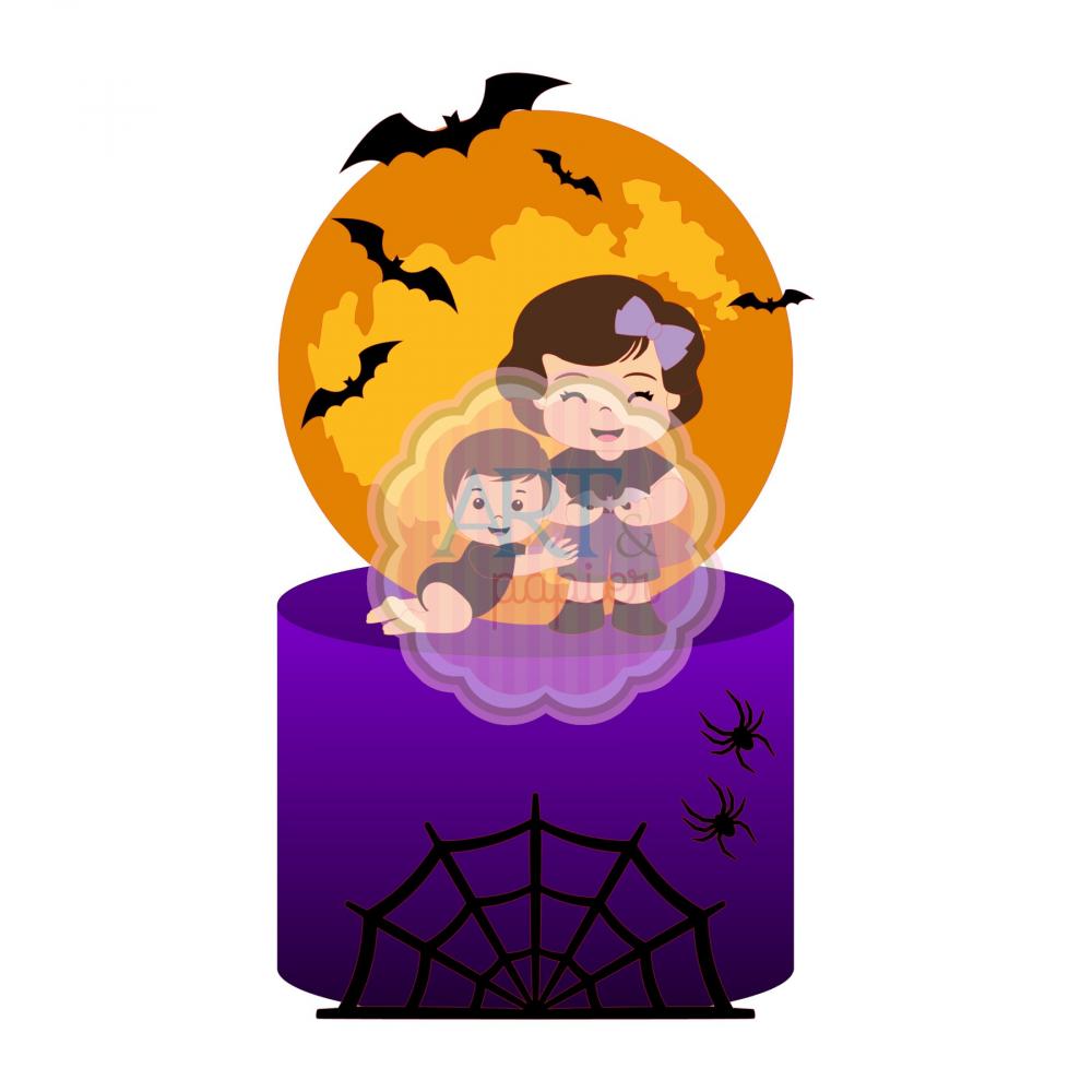 Arquivo de corte topo de bolo halloween