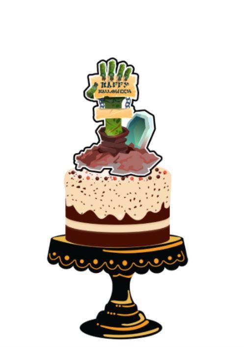 Arquivo de corte topo de bolo halloween