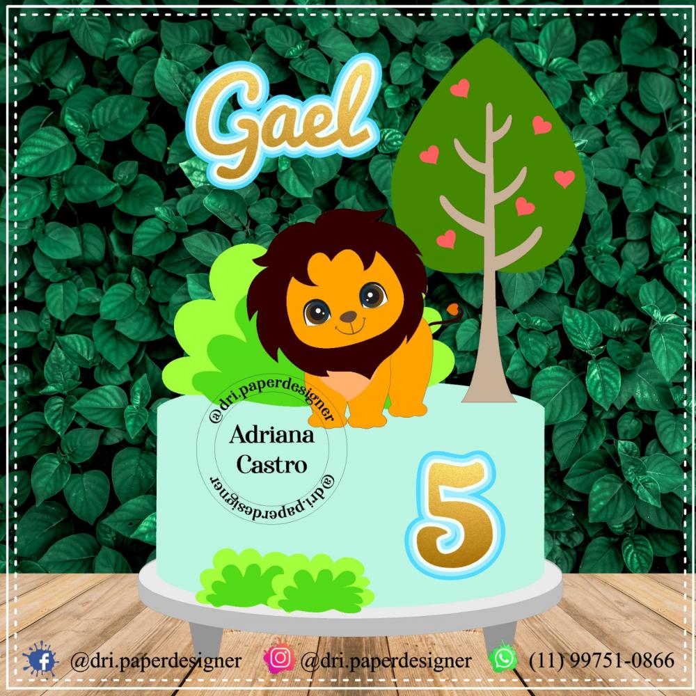 Arquivo de corte topo de bolo leãozinho