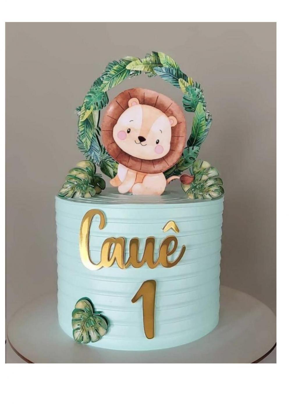 Arquivo de corte topo de bolo leãozinho