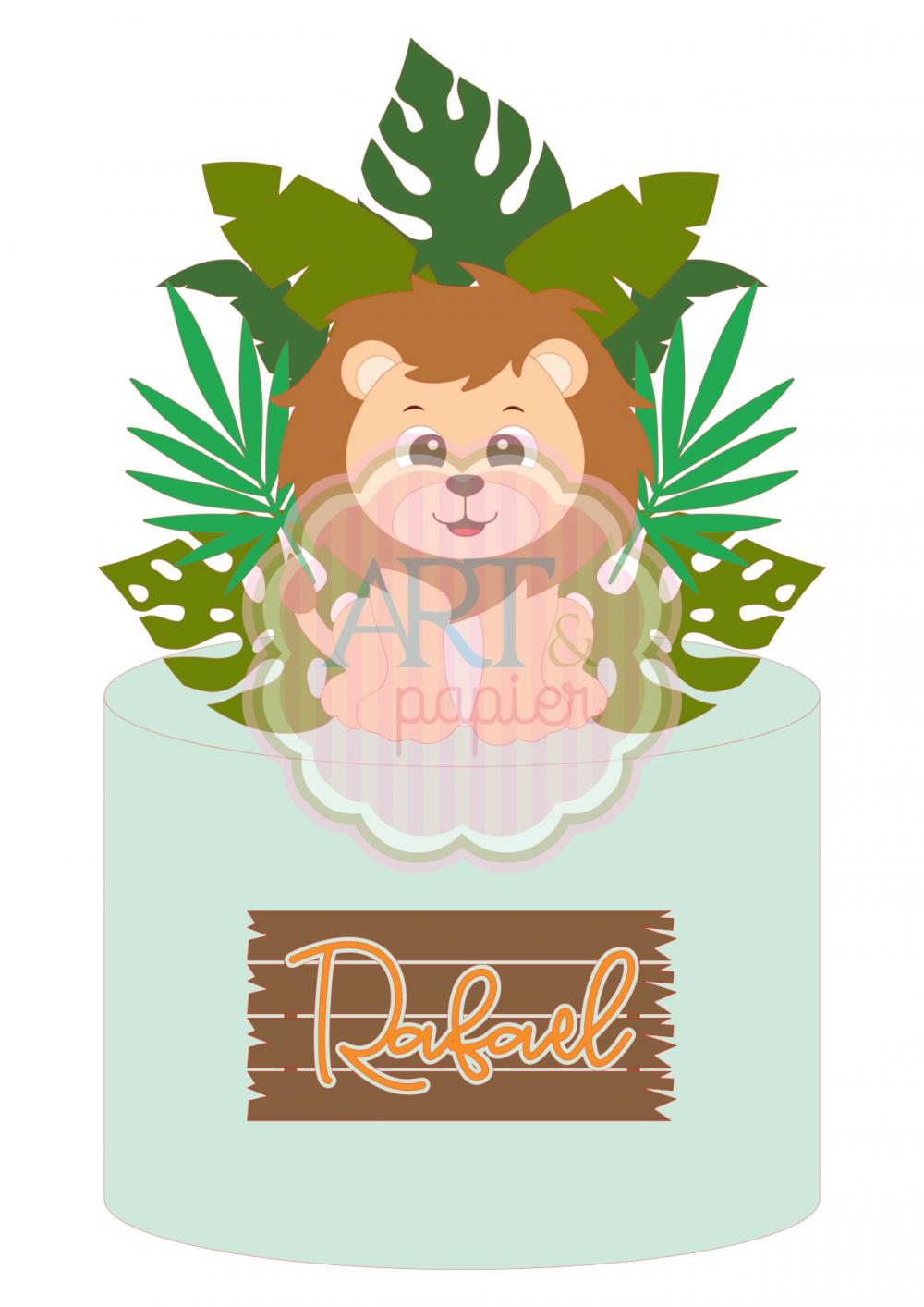 Arquivo de corte topo de bolo leãozinho