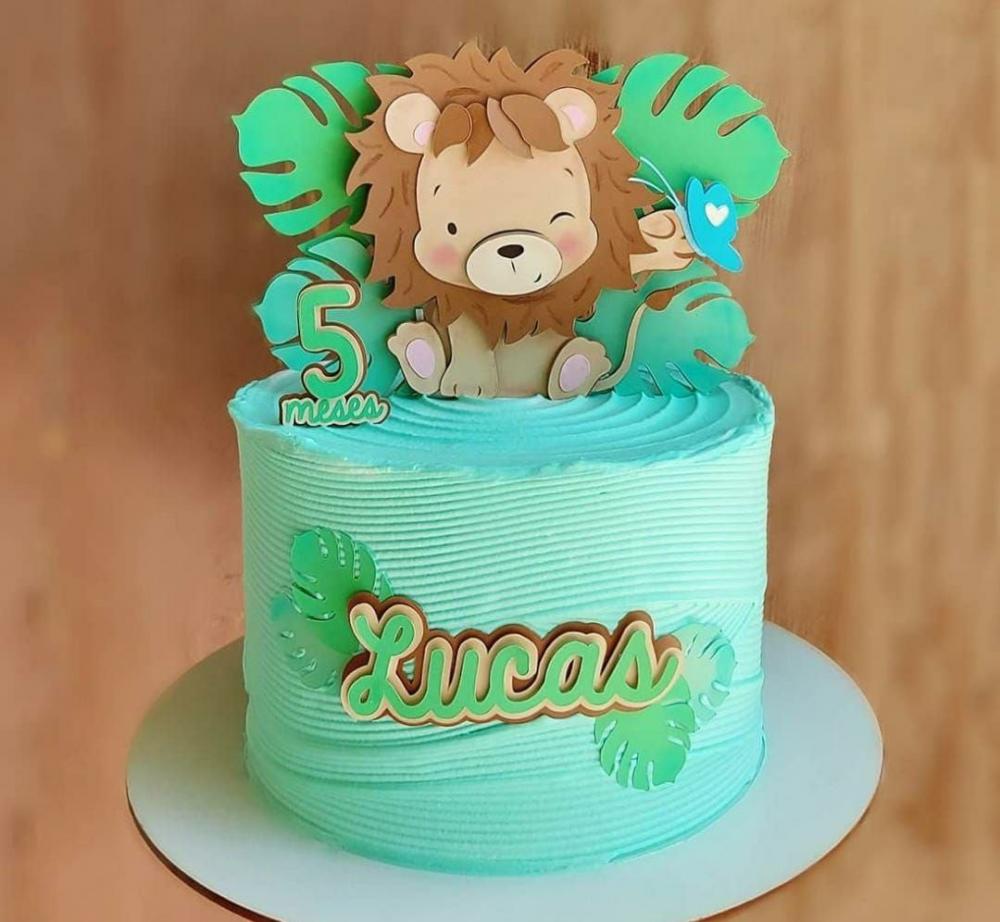 Arquivo de corte topo de bolo leãozinho