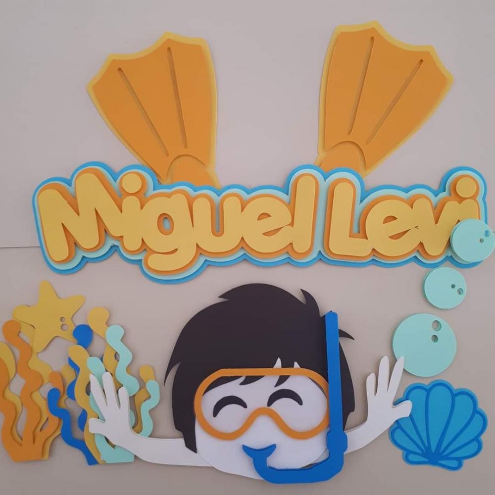 Arquivo de corte topo de bolo Mergulhador