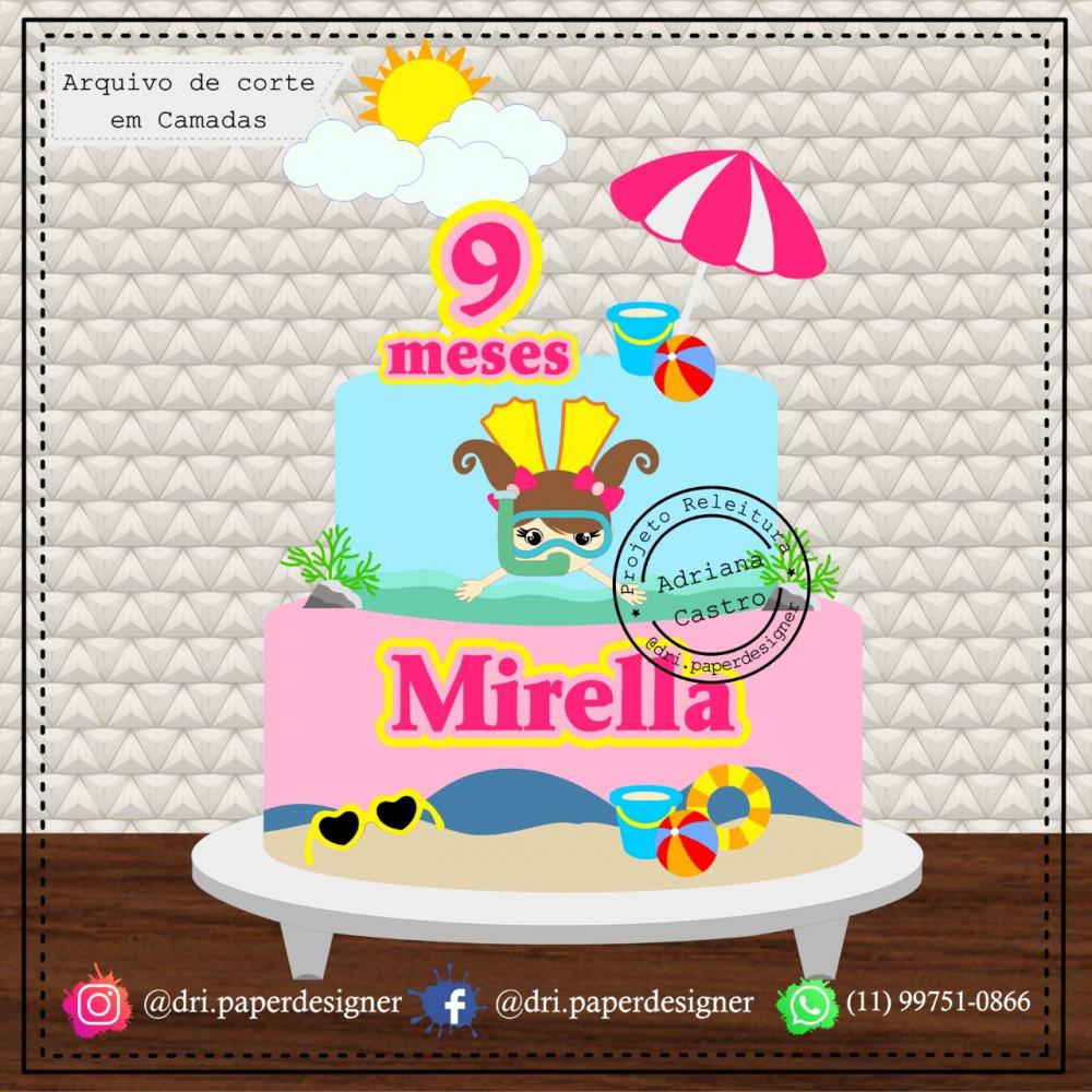 Arquivo de corte topo de bolo Mergulhador