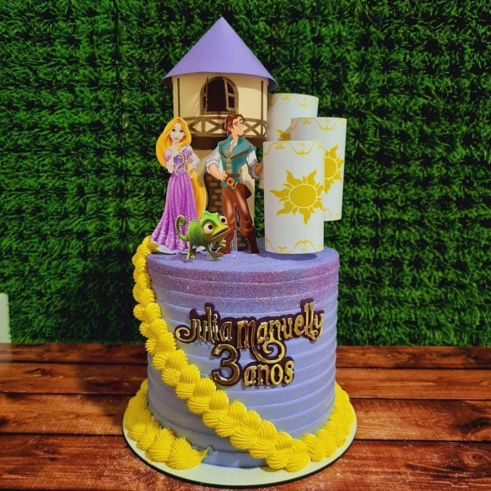 Arquivo de corte topo de bolo Rapunzel