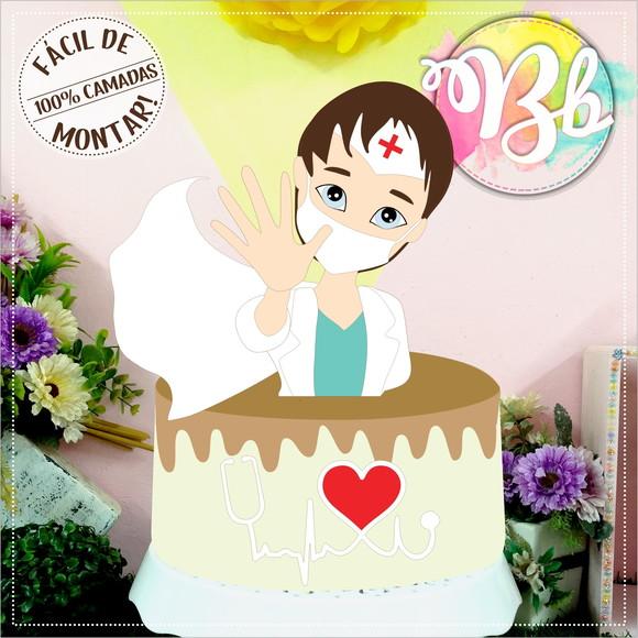 Arquivo de corte topo de bolo Enfermagem