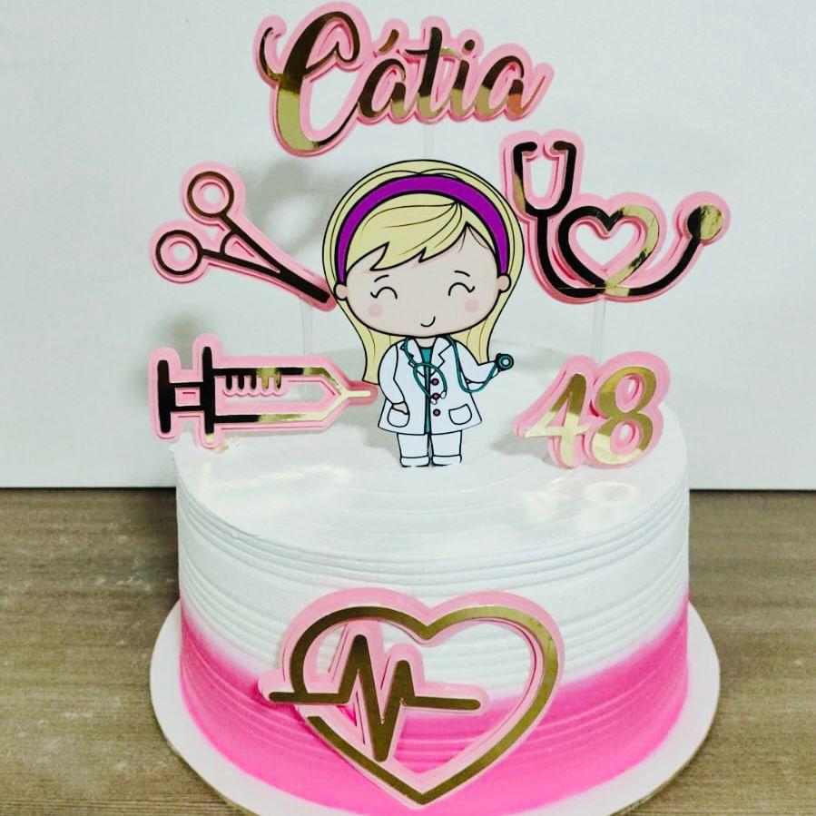 Arquivo de corte topo de bolo Enfermagem