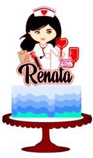 Arquivo de corte topo de bolo Enfermagem