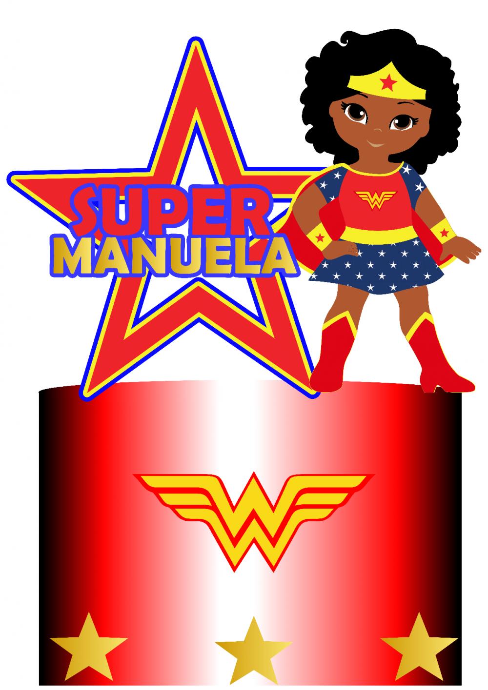 Arquivo de corte topo de bolo Mulher Maravilha