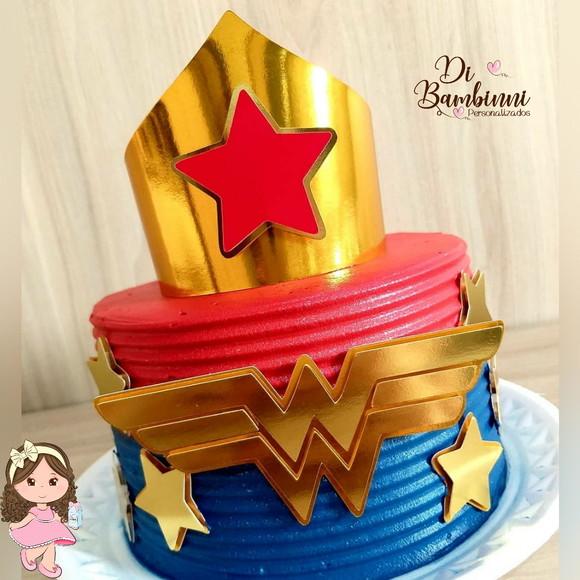 Arquivo de corte topo de bolo Mulher Maravilha
