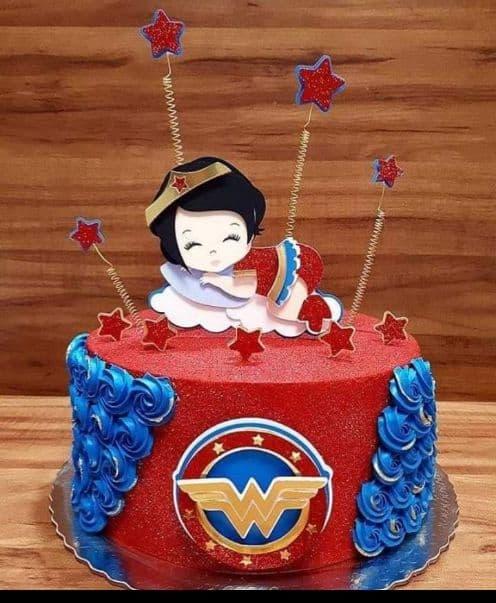 Arquivo de corte topo de bolo Mulher Maravilha