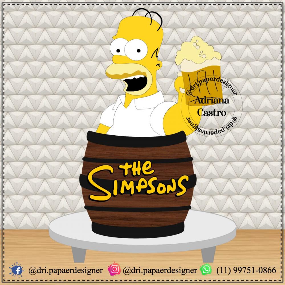 Arquivo de corte topo de bolo Simpsons