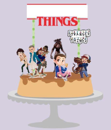 Arquivo de corte topo de bolo Stranger Things