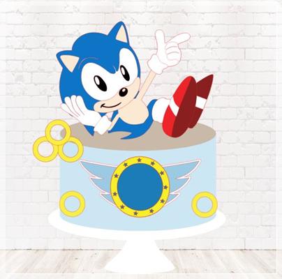 Arquivo de corte topo de bolo Sonic