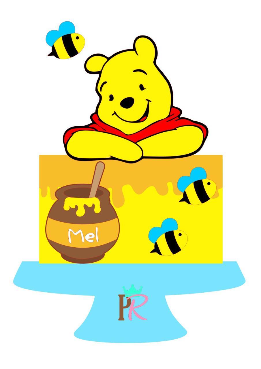 Arquivo de corte topo de bolo Ursinho Pooh