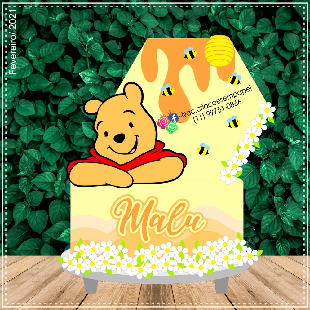 Arquivo de corte topo de bolo Ursinho Pooh