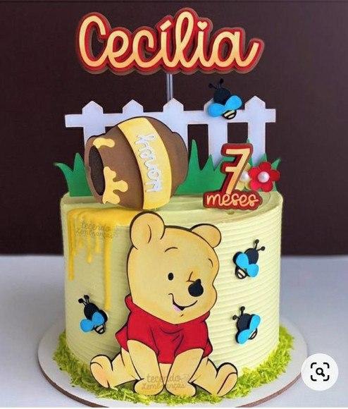 Arquivo de corte topo de bolo Ursinho Pooh