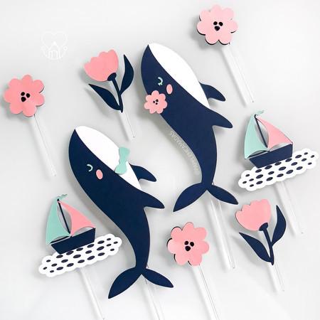 Arquivo de corte topo de bolo Baleia