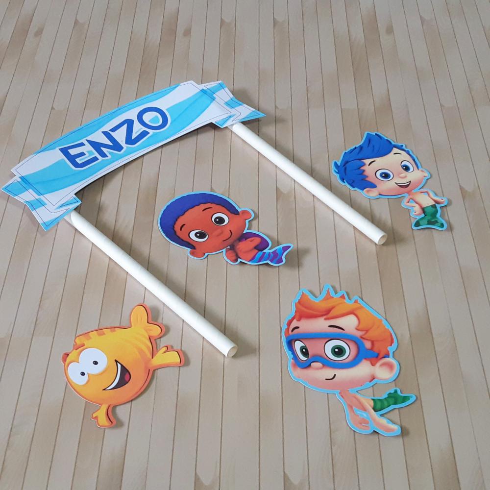 Arquivo de corte Topo de bolo Bubble Guppies