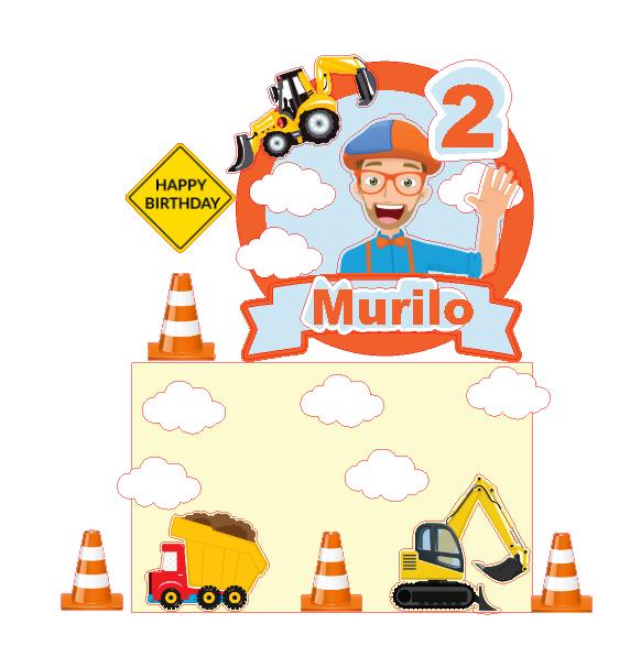 Arquivo de corte topo de bolo Blippi