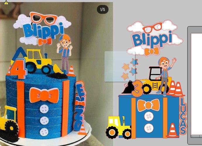 Arquivo de corte topo de bolo Blippi