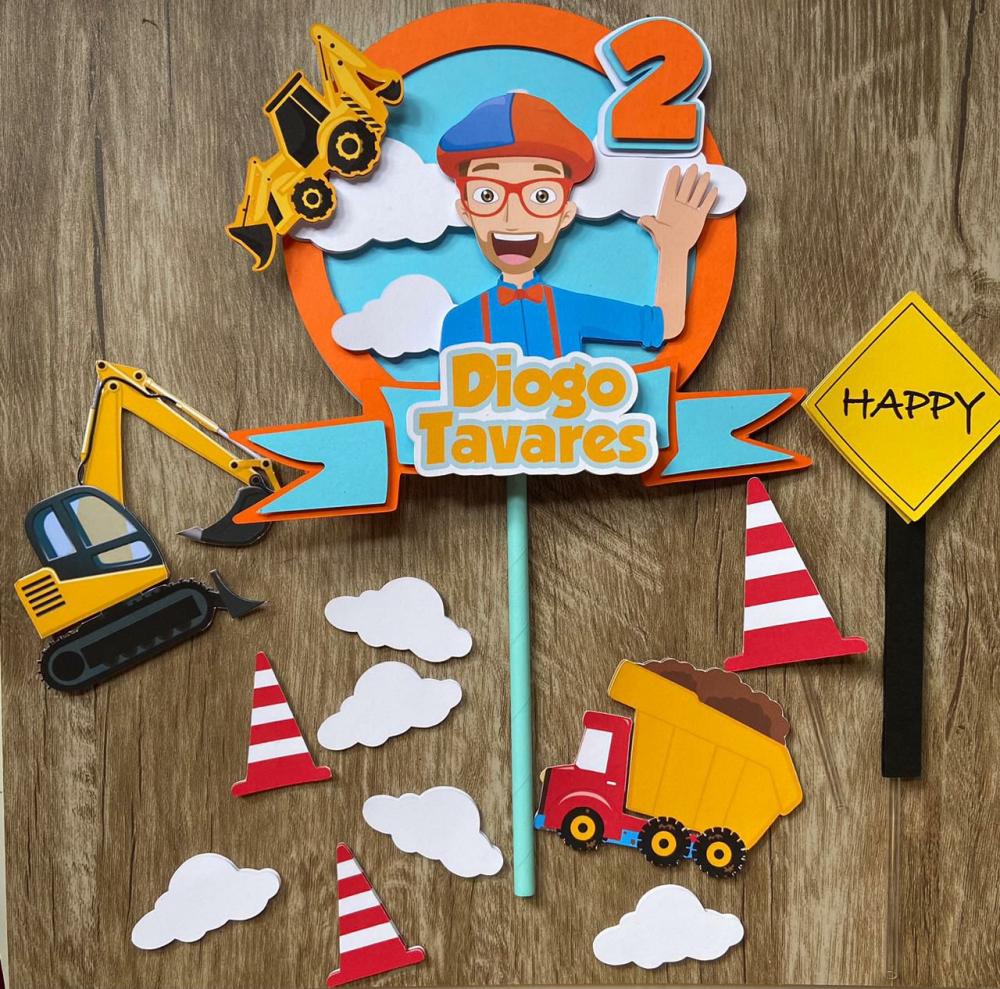 Arquivo de corte topo de bolo Blippi