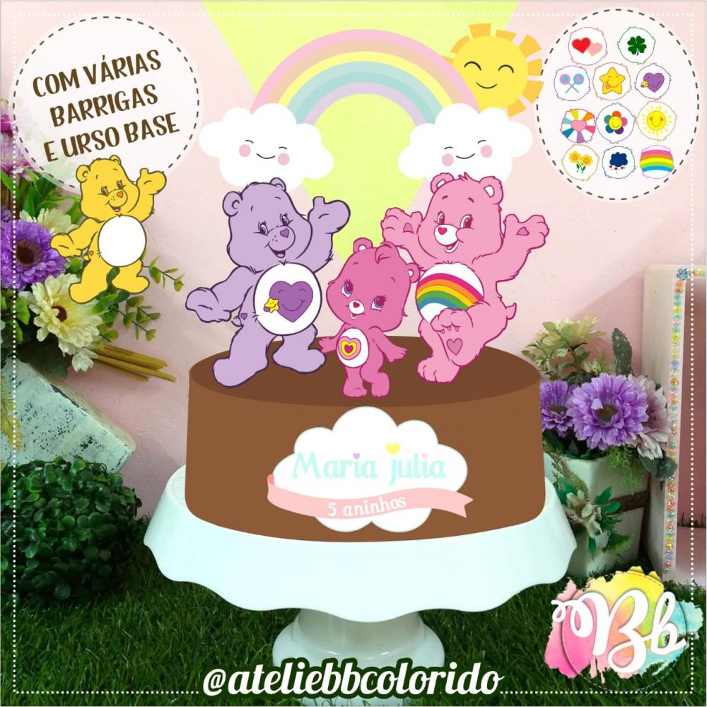 Arquivo de corte topo de bolo Ursinhos Carinhosos