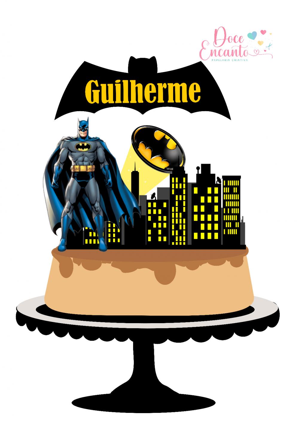 Arquivo de corte topo de bolo batman