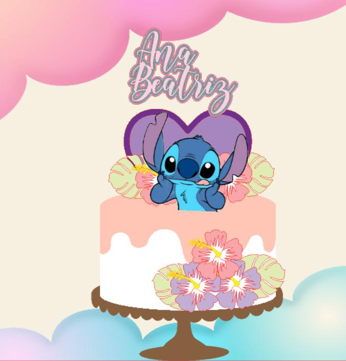 Arquivo de corte topo de bolo Stitch